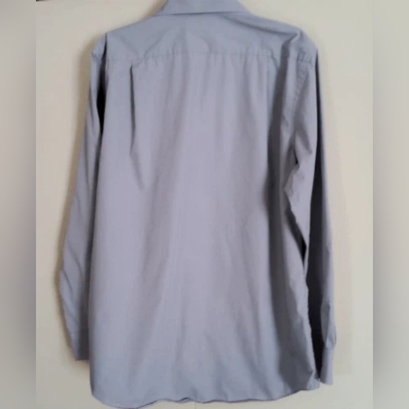 M17 Croft & Barrow Men's Long-Sleeve Dress Shirt Easy Care Gray w White Buttons - Picture 6 of 9